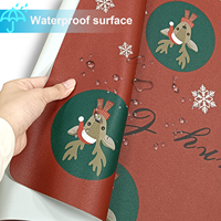 Tapis de table en cuir PU personnalisé avec logo imprimé double face, tapis de souris, tapis de table pour salle à manger et bureau, fourni par l'usine