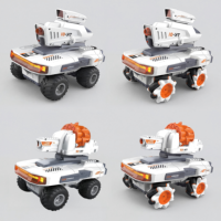 Tank télécommandé 2-en-1 avec balles souples, double pulvérisation et lumières LED, jouet télécommandé 2.4G pour enfants et adultes, idéal comme cadeau