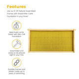 Nouvelles cadres de ruche en bois avec feuille de fondation en cire d'abeille pour l'élevage apicole, garantie de 2 ans - Product Image 2