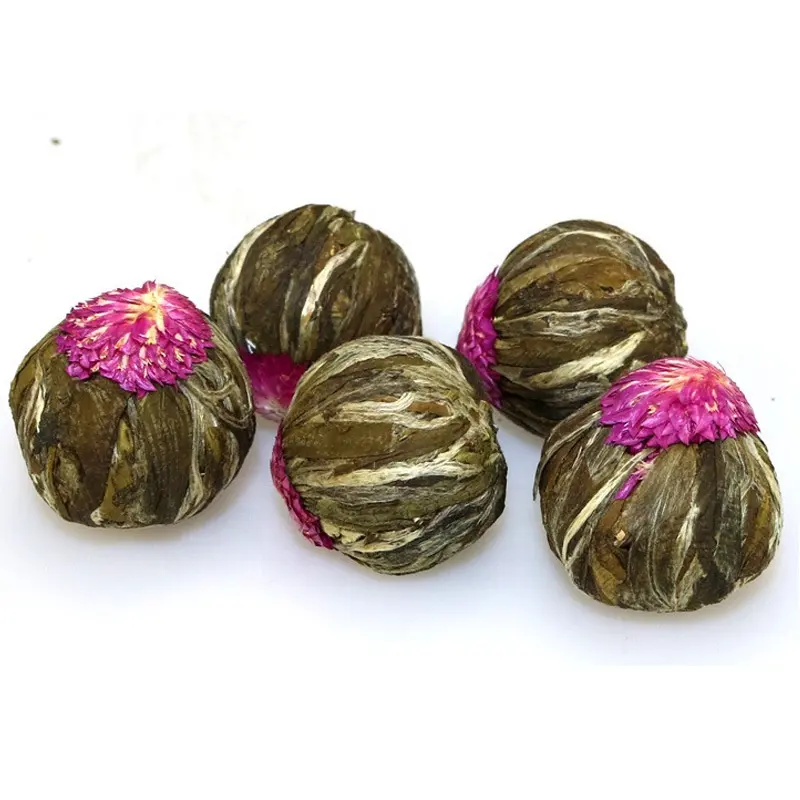 2022 Hot Selling Chinese Premium Handmade Blooming Flower Tea Balls With Green Tea Base