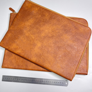 Customized High-quality A4 Document Bag, Vintage Genuine <strong>Leather</strong> <strong>Briefcase</strong>, Office Document Storage Bag - Product Image 4