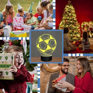 Lámpara de Noche 3D al por Mayor con Logotipo de Club de Fútbol, Control Remoto, LED, Lámpara de Mesa Ambiental Visual, Regalo, Batería, Dormitorio, 30 Unidades Pequeñas Modernas - Product Image 6