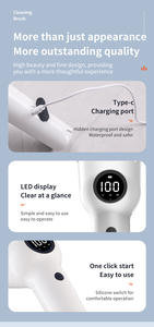 أشعة الشمس لاسلكية كهربائية لغسيل الدوران حار بيع 9 رؤوس فرشاة إسفنجية ABS قابلة للاستبدال قابلة للتعديل تنظيف المنزل البلاستيك - Product Image 6