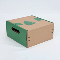 Boîte d'expédition de luxe réutilisable avec fermeture éclair et bande de déchirement, finition mate, logo personnalisé imprimé, en carton ondulé pour un déballage rapide