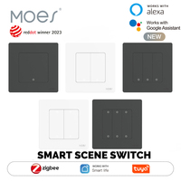 Smart Life MOES Star Ring Tuya ZigBee 3.0 Smart Scene Switch Tombol Tekan Remote Control Bekerja Dengan Alexa Google Home