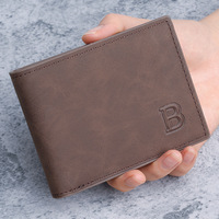 Portefeuille multifonctionnel fin en cuir PU pour homme, motif lettre, fermeture ouverte, collection 2026, Zhejiang