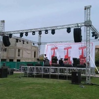 Estructura de Aluminio Ligera para Iluminación de Escenario, Tipo Truss, con Tubos Redondos y Tornillos, para Pancartas y Telones de Fondo