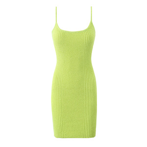 <span class=keywords><strong>Abito</strong></span> Estivo <span class=keywords><strong>Mini</strong></span> in Maglia con Spalline Sottili <span class=keywords><strong>Verde</strong></span>, Casual e alla Moda per Signore - Product Image 1