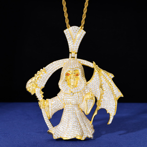 Nuevo Colgante de Ala de Murciélago de la Muerte con Incrustaciones de Moissanita/Zirconia para Collares - Product Image 3