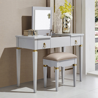 Commode de style nordique en bois massif et acier avec miroir, design moderne, tailles personnalisables pour chambre et salon, avec rangement