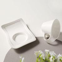 WEIYE : Tasse à café et soucoupe en céramique blanche de 80 à 330 ml, article de tasse à café et soucoupe avec logo, tasse à thé en porcelaine, soucoupe, cuillère