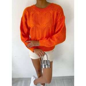 เสื้อสเวตเตอร์ถักลายด้านหลัง รุ่น 848 - สีส้ม - Product Image 2