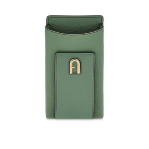 Excelente oferta Diseñador Furla Correa para el cuello Mini Sage Green Leather Smartphone Bag Y Tarjetero - Product Image 1