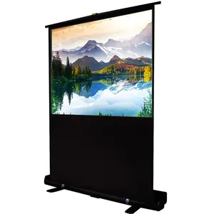 Wholesale Pull Up Projector Screen with Stand 100 Inch Manual Pull Down Projection Screen Movie Home Theater 8K / 4K Ultra HD 3D
