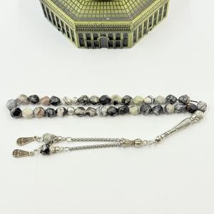 สร้อยข้อมือลูกปัดสวดมนต์อิสลาม ชุดว่ายน้ำ ประดับอัญมณ์ 8 มม. 33 เม็ด ทาฮะ ซุบฮา มิสบาฮ์ ลูกปัดสวดมนต์มุสลิม เครื่องประดับสำหรับผู้แสวงบุญ ทัสบีห์ โรซารี - Product Image 2