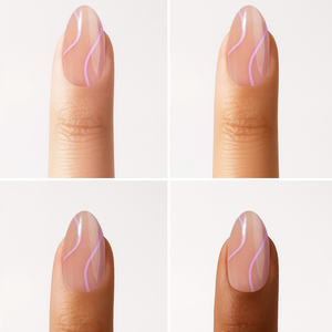 <span class=keywords><strong>Uñas</strong></span> postizas de gel suave con efecto espiral <span class=keywords><strong>pastel</strong></span>, cortas, almendradas, de polimetilmetacrilato, acrilonitrilo butadieno estireno, para presionar. - Product Image 5
