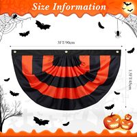 Drapeau plissé personnalisé en polyester 100D avec œillets pour la décoration de jardin, de véranda ou de clôture