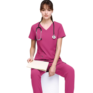 Combinaisons de travail médicales unisexes à manches courtes de haute qualité pour cliniques dentaires, uniformes médicaux pour hôpitaux vétérinaires, tissu tissé, prix d'usine - Product Image 1