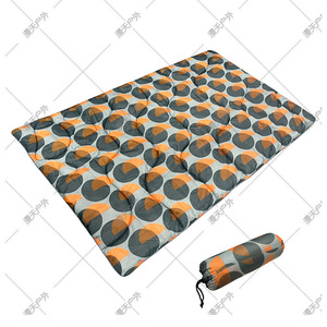 Pet Travel Sleeping Mat Geometric Print Rectangle Dog Car Seat Cushion Outdoor Camping Pad Fabric <b>Hand</b> <b>Wash</b> - Product Image 5
