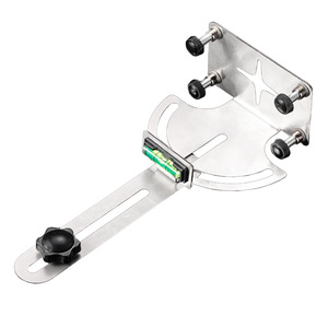 Soporte de nivel giratorio de acero inoxidable con nivel de burbuja para montaje en pared y alineación láser - Product Image 1