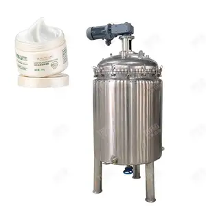 Equipamento de tanque de mistura de creme de loção cosmética, emulsificador a vácuo de alto cisalhamento, misturador homogeneizador com agitador