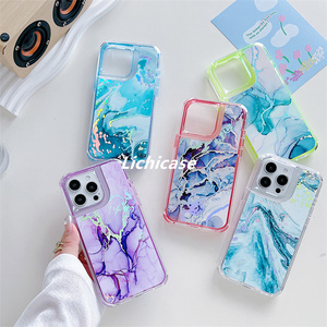 Lichicase luxe marbre Design antichoc 2 en 1 couverture arrière Mobile pour Tecno <span class=keywords><strong>Spark</strong></span> <span class=keywords><strong>Go</strong></span> 1 étui de protection en gros - Product Image 1