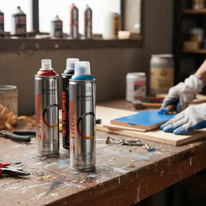 BOX 4 Vernice Spray Blu Lattina Sottile 400ml TRUPER PA-AZ-4BOX - Product Image 3