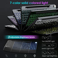 Clavier d'ordinateur ergonomique sans fil rechargeable 2.4G sans décalage avec touches silencieuses
