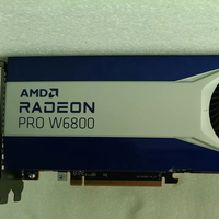 Carte graphique pour station de travail Pro W6800 32 Go 256 bits GDDR6 PCI Express 4.0 X16 avec refroidisseur liquide, modèle 100-506157