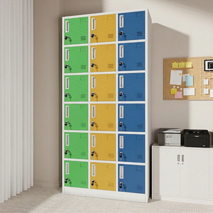 ตู้ล็อกเกอร์โลหะ ตู้เหล็กแข็งแรงทนทาน ความจุสูง ขนาดสั่งทำได้ สำหรับโรงเรียน หอพัก <span class=keywords><strong>ของ</strong></span>ใช้นักเรียน พร้อมกุญแจรหัส - Product Image 1