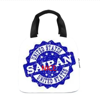 Op maat gemaakte Saipan-patroon herbruikbare lunchtas Stevige draaggreep voor wandelen, reizen, school, werk, familie, buitenpicknick, feest
