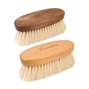 Maximilian Horsehair Wool Coat <b>Brush</b> Walnut Beech Wood Handle Clothes Cleaning Dust Removal <b>Brush</b> - Product Image 5