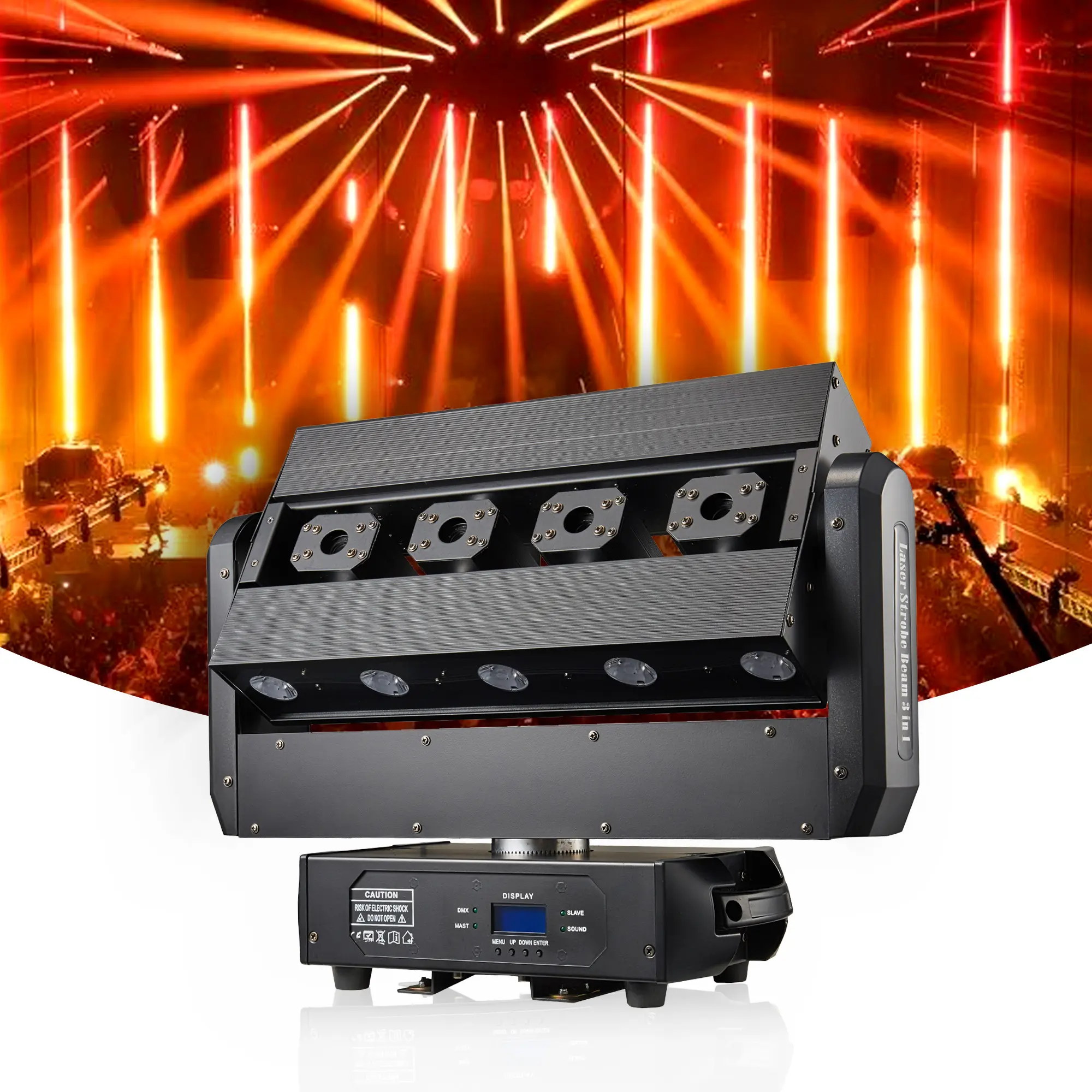 Hoge Kwaliteit Podiumeffect Licht Laser Stroboscoop Beam 3in1 Led Moving Head Light Voor Podiumshow Event