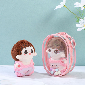 Fabricación de China Bolsa de muñeca transparente Diseño personalizado Bolsa de exhibición de felpa transparente Bolsa Ita personalizada - Product Image 2