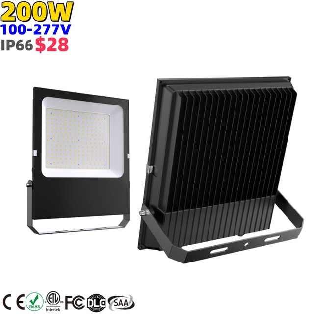 Eco-friendly Factory Direct Sale Aluminum Housing IP66 Outdoor Floodlight 200w Led Flood Lights With CE SAA ETL