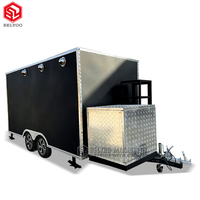 Camion de restauration rapide mobile personnalisé Cuisine mobile entièrement équipée pour pizza, taco, bonbons, remorques pour solution économique