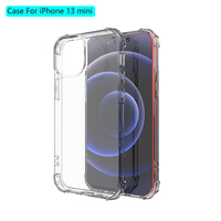 Coque de téléphone portable transparente anti-chute avec protection d'objectif caméra, protection intégrale 360°, airbag 3D pour iPhone 13 Mini
