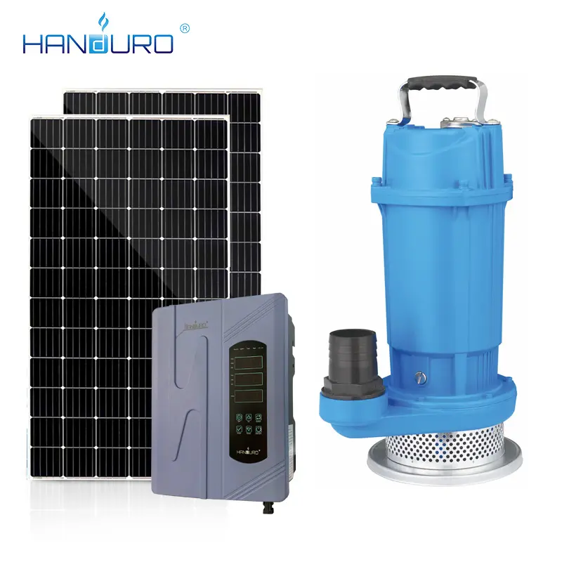 Handuro 110V 750W 1Hp AC DC A/D güneş kanalizasyon emme karter dalgıç kanalizasyon kanalizasyon su pompası