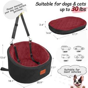 Evcil Köpek Araba Koltuğu Taşıyıcı Yatak Yumuşak Seyahat Güvenli Çok Amaçlı Dayanıklı Evcil Hayvan Araba Koltuğu - Product Image 2