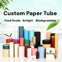 Tube en papier de luxe personnalisé avec logo, qualité alimentaire, pour thé, biscuits, pâtisseries, gâteaux au fromage basques, résistant au four, boîte cylindrique en gros