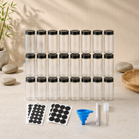 Bouteilles en verre hermétiques de 4 oz pour herbes et assaisonnements, contenants de stockage en verre pour épices avec couvercle en aluminium, vente en gros pour la cuisine