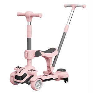 Patinete Infantil Cuatro en Uno para Exteriores con Manillar Plegable y Función de Elevación, con Tres Ruedas y Material Plástico - Product Image 2