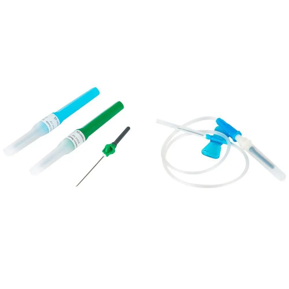 Disposable Sterile Medical Safety 22g 23g 28g butterfly blood collection needle set With Wings