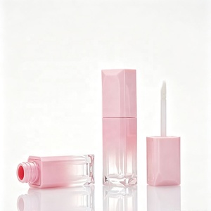 Envase Cosmético Cuadrado de Plástico de 5 ml en Degradado Rosa/Negro para Brillo Labial y Rubor, con Tapa de Rosca y Aplicador de Brocha, Impresión Serigráfica - Product Image 5