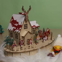 Un cadeau Unique pour les enfants le jour de noël Kit de construction de maquettes de Puzzle en bois 3D très détaillé et robuste