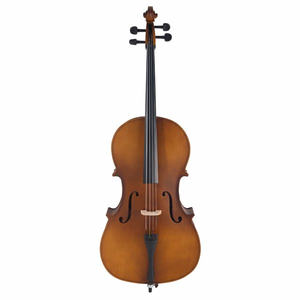 Cello acoustique professionnel 4/4 avec table en bois du Brésil, dos et côtés en érable, touche en ébène, archet et colophane inclus - Product Image 4