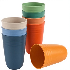 <span class=keywords><strong>HOTEC</strong></span> 8er-Pack 18oz BPA-freie Wiederverwendbare Hitzebeständige Unzerbrechliche Trinkbecher Spülmaschinenfest Mehrfarbiges Becher-Set - Product Image 2