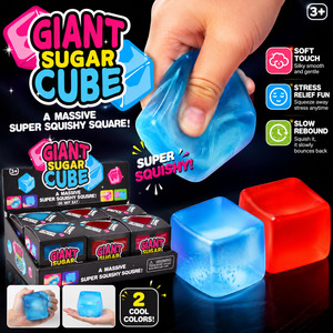 Jouet anti-stress géant en forme de cube de sucre mignon personnalisé, jouet à presser, décoration de bureau mignonne, vente en gros OEM - Product Image 4