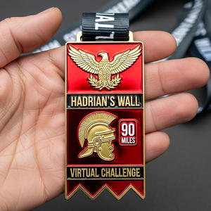 Factory High Quality Free Design Metal and <strong>Lanyard</strong> 2D 3D Metal Medal Zinc Alloy Custom Eagle Medal - Product Image 1