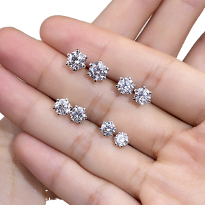UM Jewelry Hot Classic Design 18K White Gold <b>Stud</b> <b>Earrings</b> 0.3ct Cut Lab Grown Diamond Wedding Birthday Gift - Product Image 4